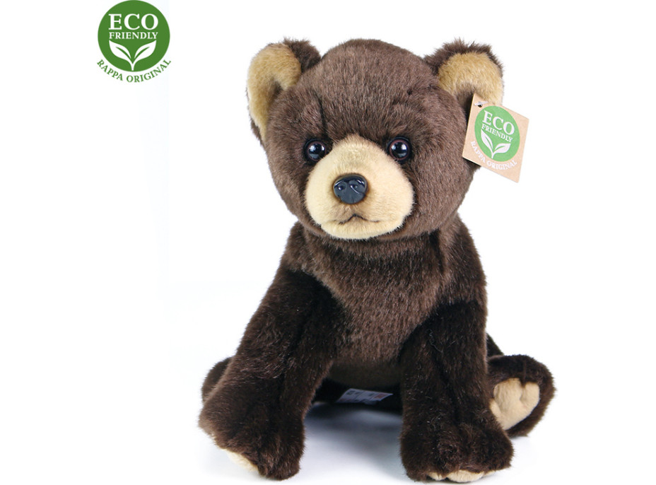 Rappa Plyšový medvěd sedící 25 cm ECO-FRIENDLY