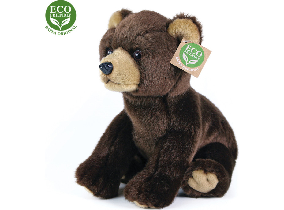Rappa Plyšový medvěd sedící 25 cm ECO-FRIENDLY