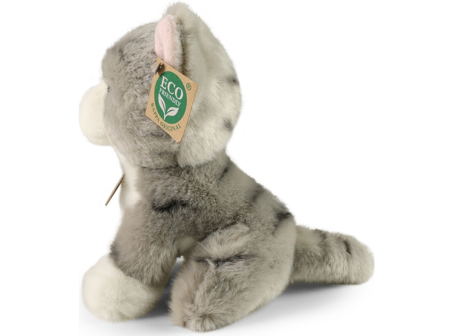 Rappa Plyšová kočka šedá 18 cm ECO-FRIENDLY