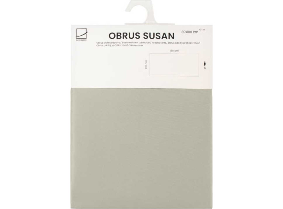 Voděodolný ubrus SUSAN - 140x260 cm - béžový