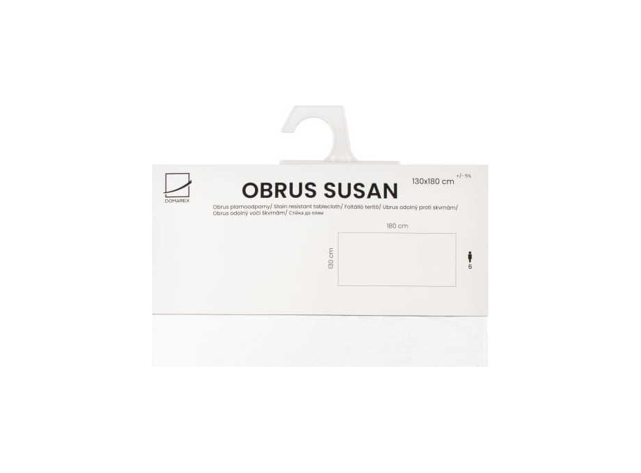 Voděodolný ubrus SUSAN - 140x200 cm - bílý