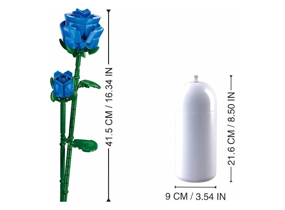 Sluban Flowers M38-B1101-11 Modrá růže ve váze