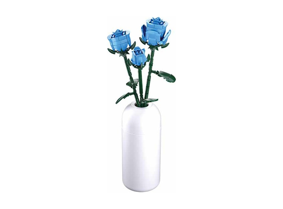 Sluban Flowers M38-B1101-11 Modrá růže ve váze