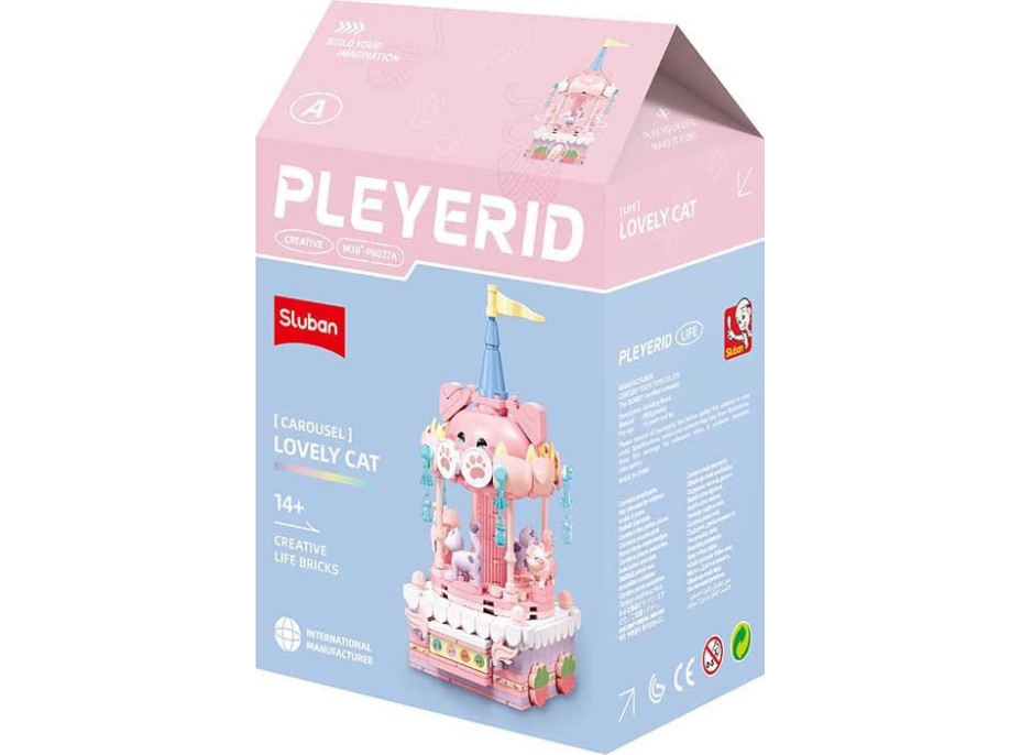 Sluban Pleyerid M38-P8027 Kolotoč se zvířátkem A Kočka