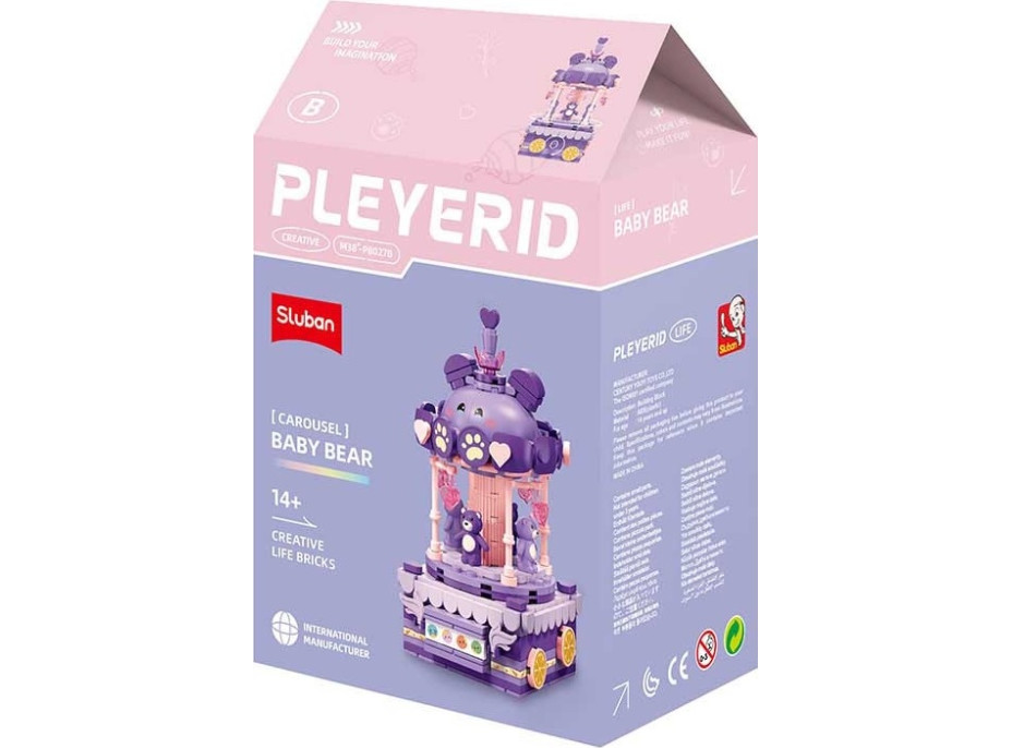 Sluban Pleyerid M38-P8027 Kolotoč se zvířátkem B Medvěd