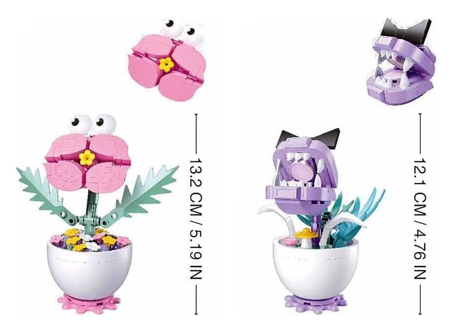 Sluban Flowers M38-P8029 Rostliny v květináči Displej 6 ks