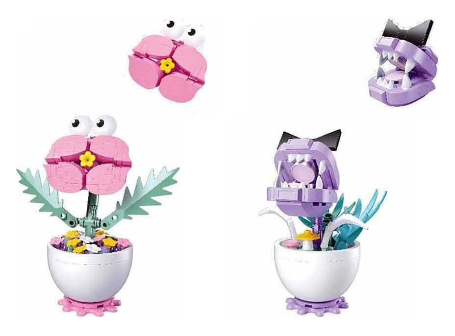 Sluban Flowers M38-P8029 Rostliny v květináči Displej 6 ks
