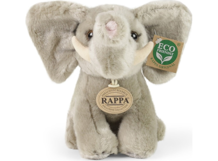 Rappa Plyšový slon sedící 18 cm ECO-FRIENDLY