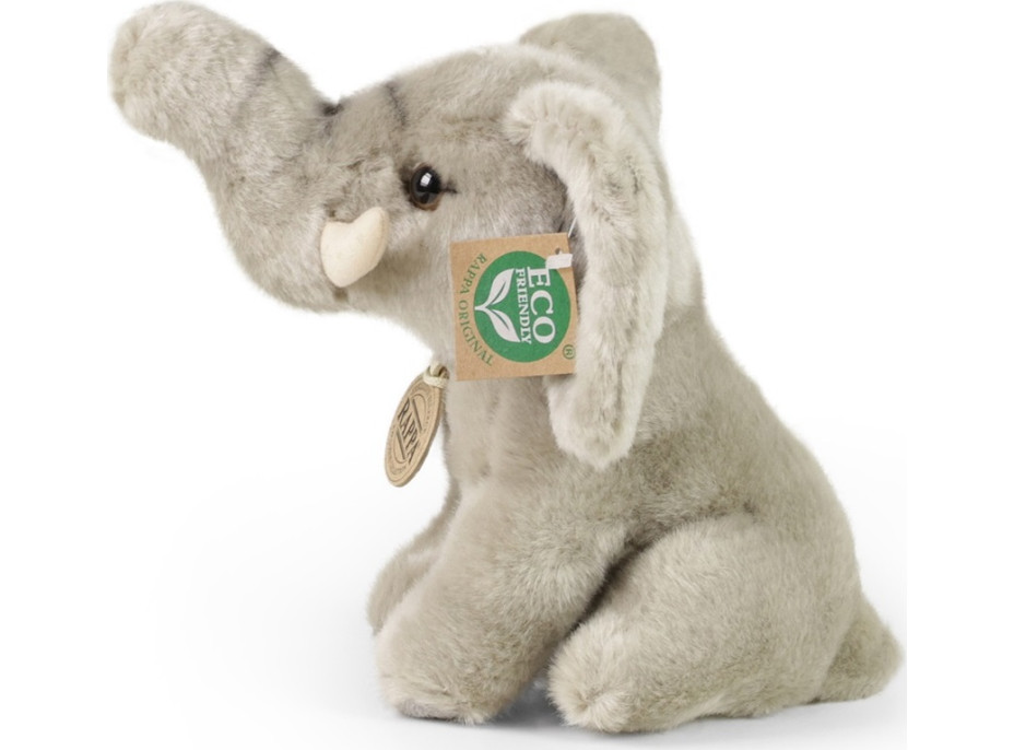 Rappa Plyšový slon sedící 18 cm ECO-FRIENDLY