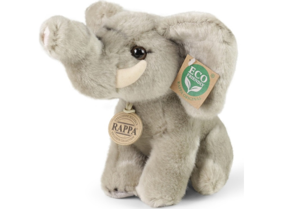 Rappa Plyšový slon sedící 18 cm ECO-FRIENDLY