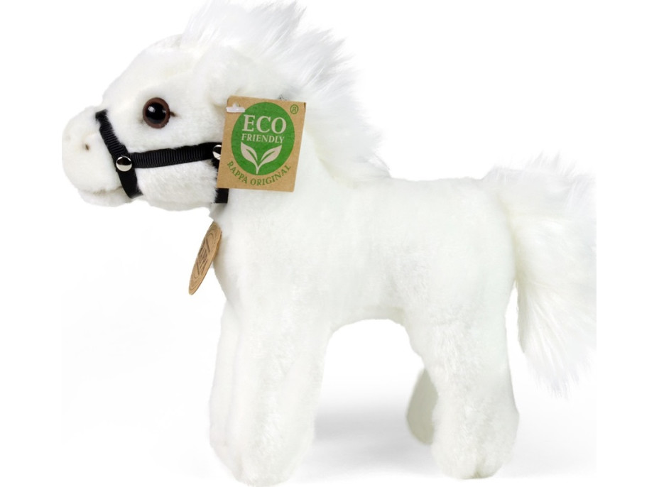 Rappa Plyšový kůň bílý 18 cm ECO-FRIENDLY