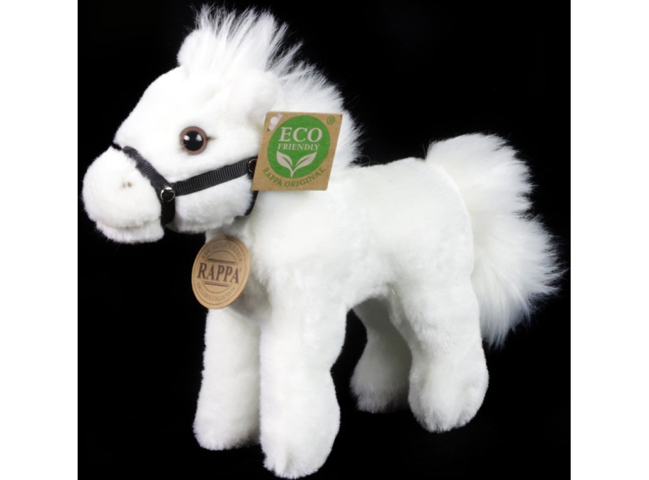 Rappa Plyšový kůň bílý 18 cm ECO-FRIENDLY