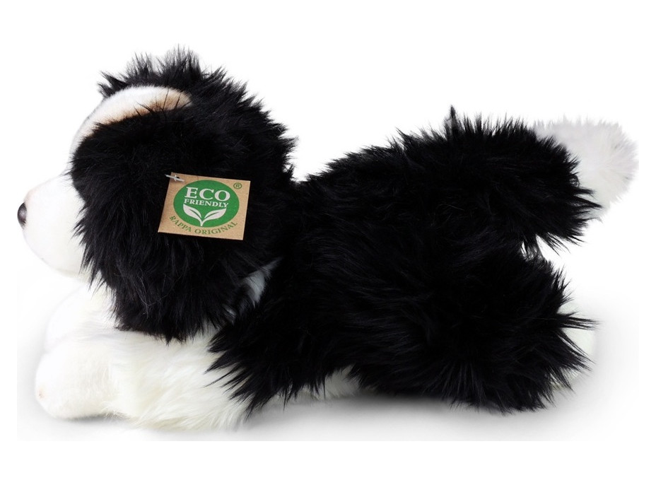 Rappa Plyšový pes border kolie ležící 30 cm ECO-FRIENDLY