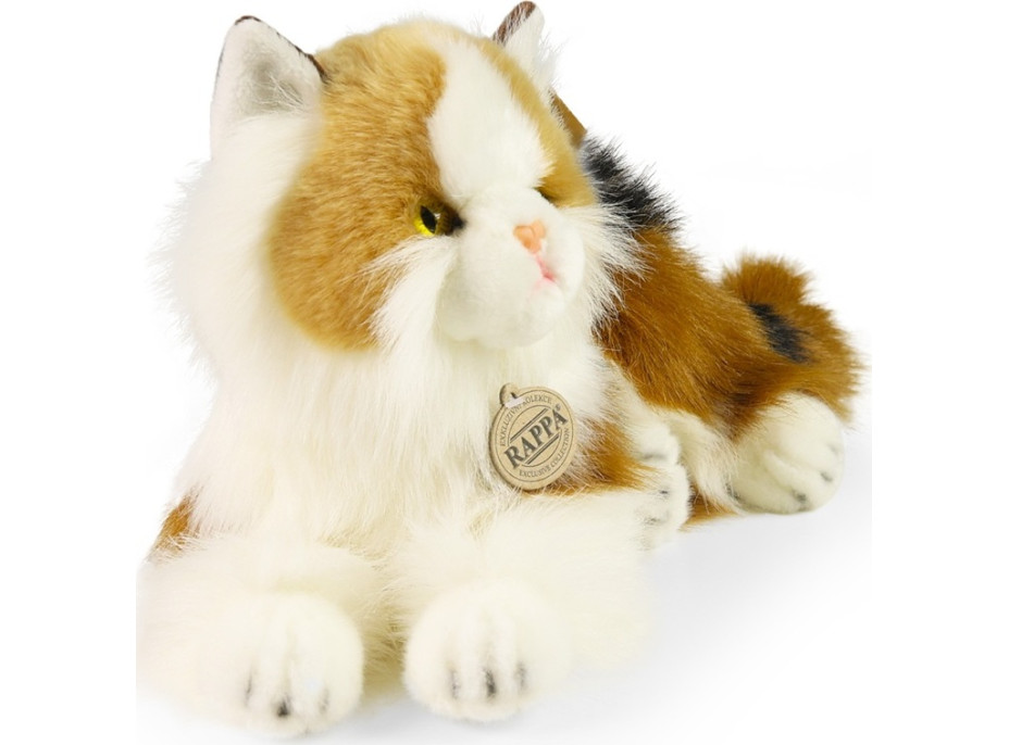 Rappa Plyšová kočka calico trojbarevná 30 cm ECO-FRIENDLY
