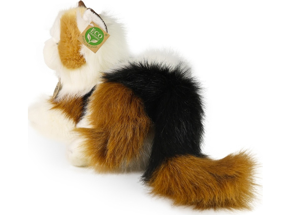 Rappa Plyšová kočka calico trojbarevná 30 cm ECO-FRIENDLY