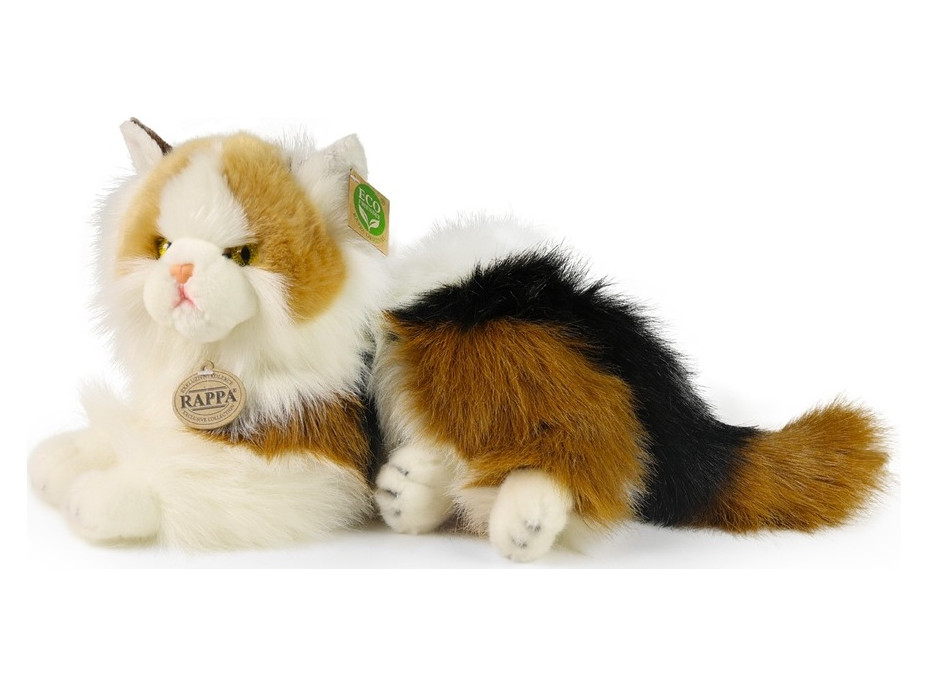 Rappa Plyšová kočka calico trojbarevná 30 cm ECO-FRIENDLY