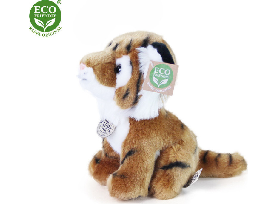 Rappa Plyšový tygr sedící 18 cm ECO-FRIENDLY