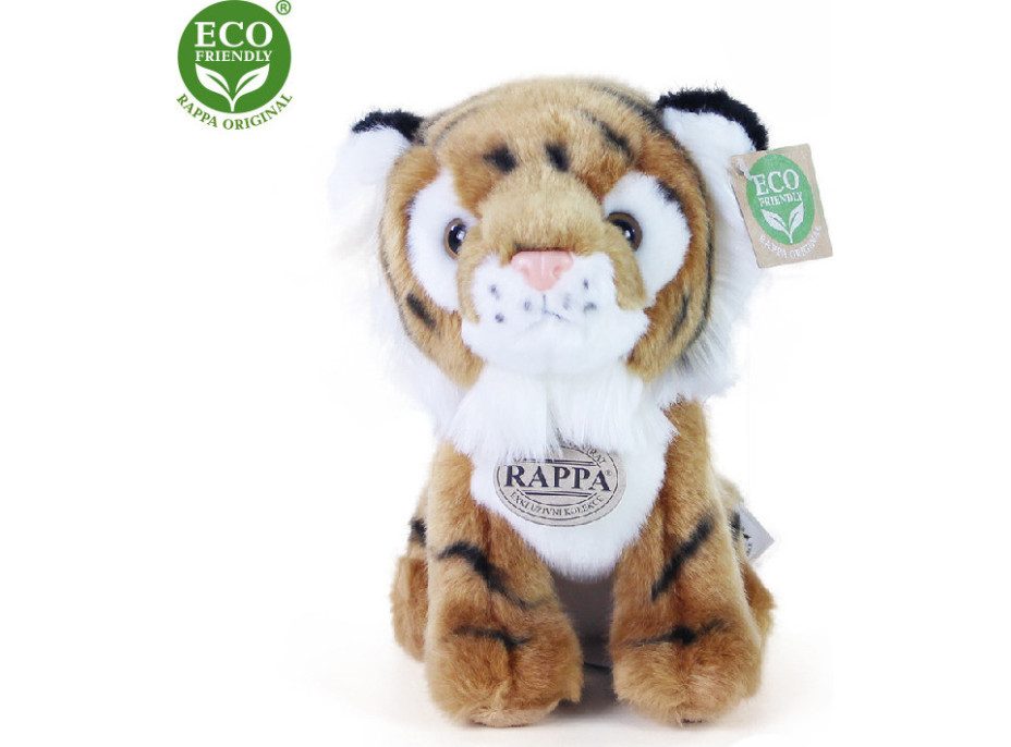 Rappa Plyšový tygr sedící 18 cm ECO-FRIENDLY