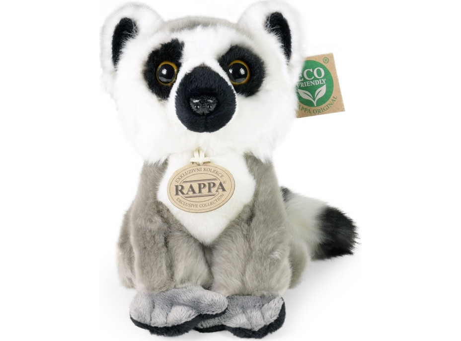Rappa Plyšový lemur sedící 18 cm ECO-FRIENDLY