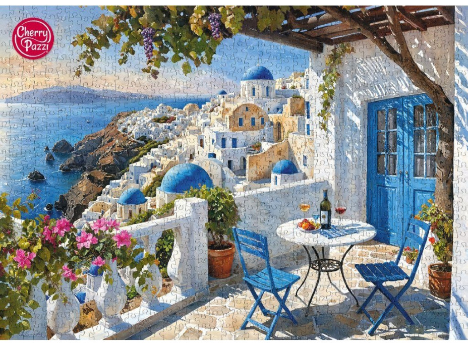 CHERRY PAZZI Puzzle Santorinské Blues 1000 dílků