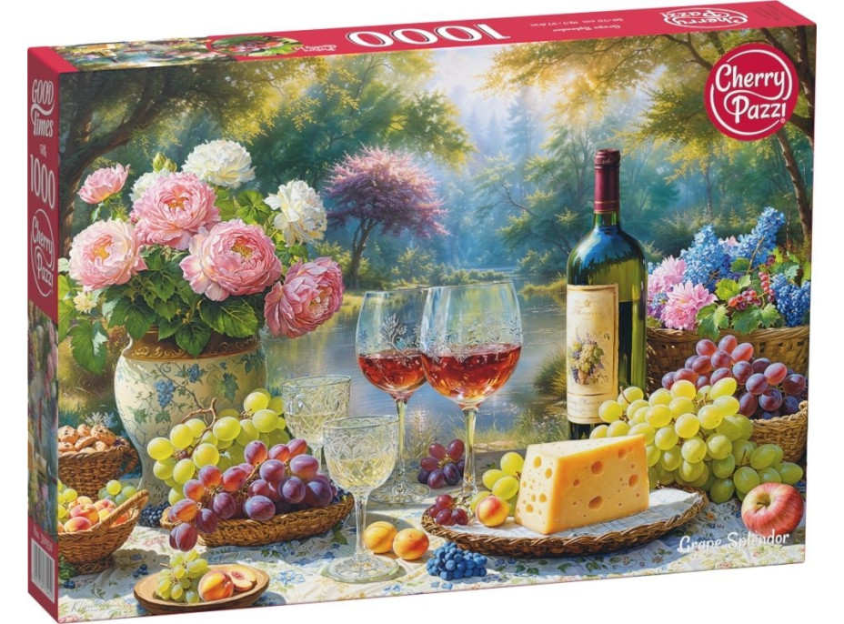 CHERRY PAZZI Puzzle Vinné zátiší s hrozny 1000 dílků
