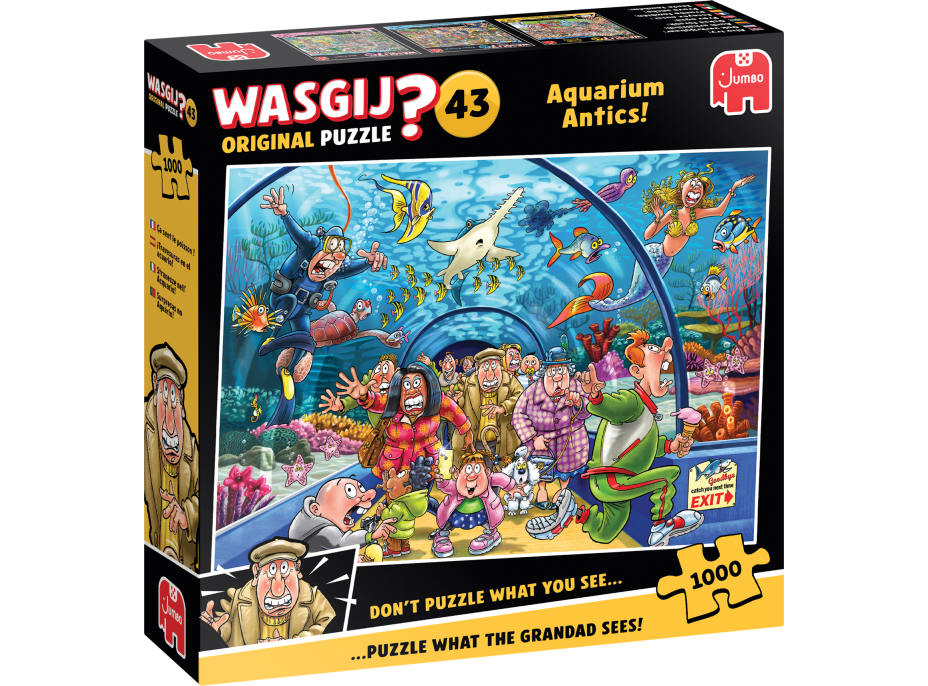 JUMBO Puzzle WASGIJ 43: Hrátky v akváriu 1000 dílků