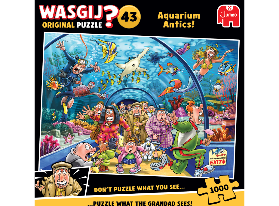 JUMBO Puzzle WASGIJ 43: Hrátky v akváriu 1000 dílků