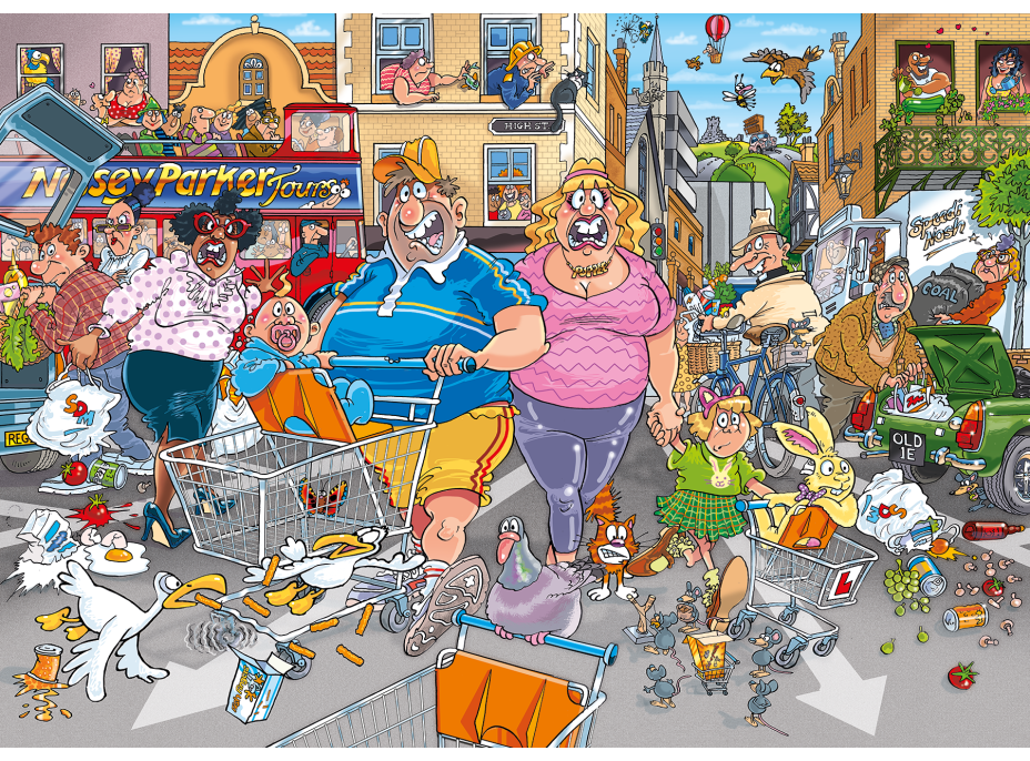 JUMBO Puzzle WASGIJ 46: Šílenství střední uličky 1000 dílků