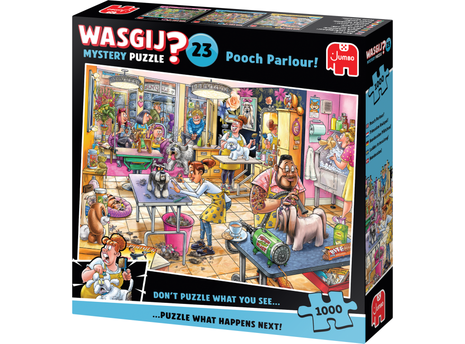 JUMBO Puzzle WASGIJ Mystery 23: Psí salón 1000 dílků