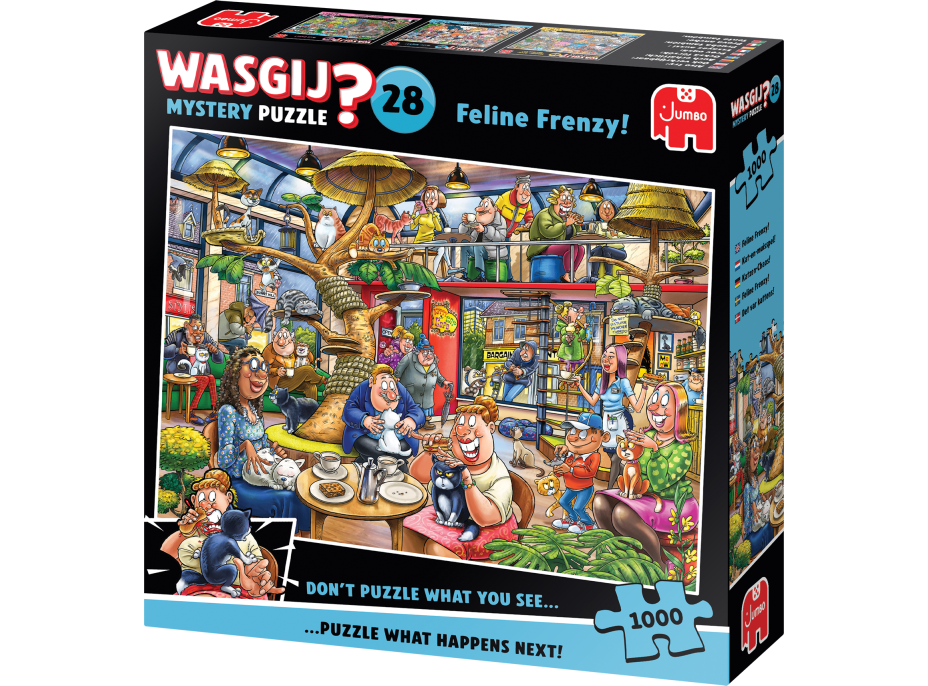 JUMBO Puzzle WASGIJ Mystery 28: Kočičí šílenství 1000 dílků