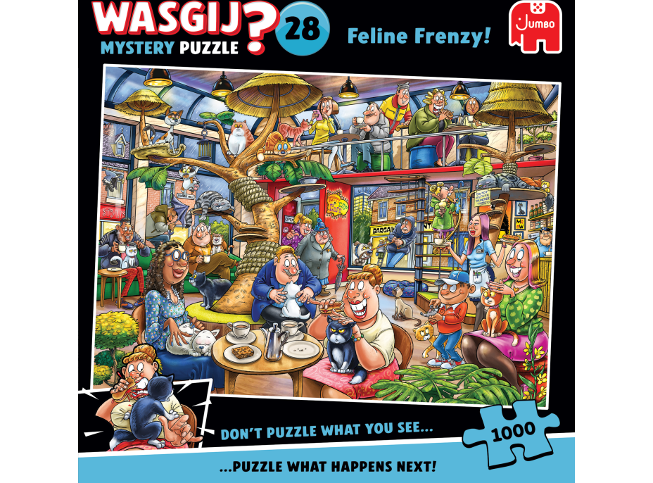 JUMBO Puzzle WASGIJ Mystery 28: Kočičí šílenství 1000 dílků