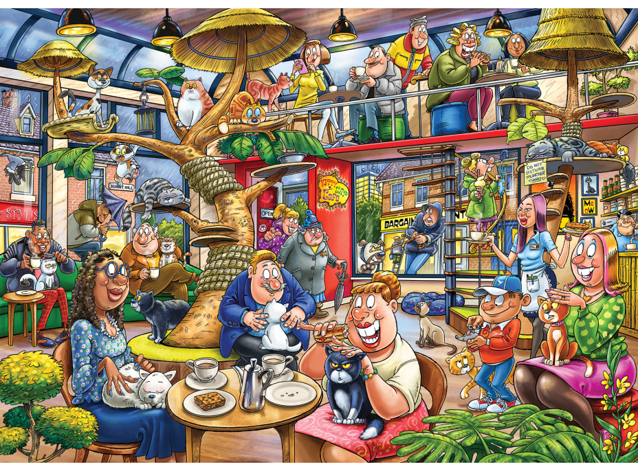 JUMBO Puzzle WASGIJ Mystery 28: Kočičí šílenství 1000 dílků