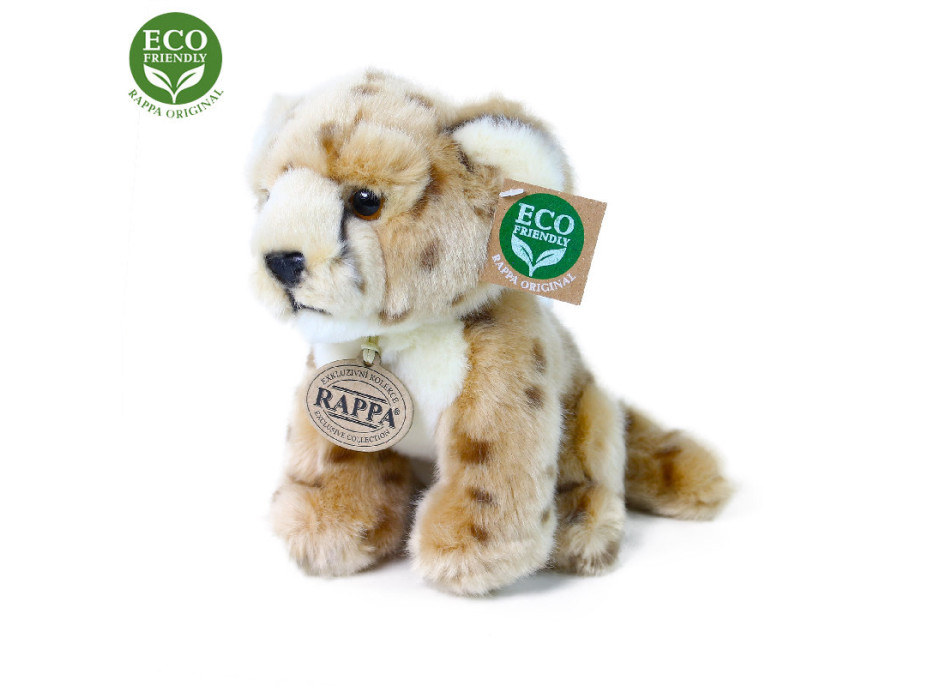 Rappa Plyšový gepard sedící 18 cm ECO-FRIENDLY