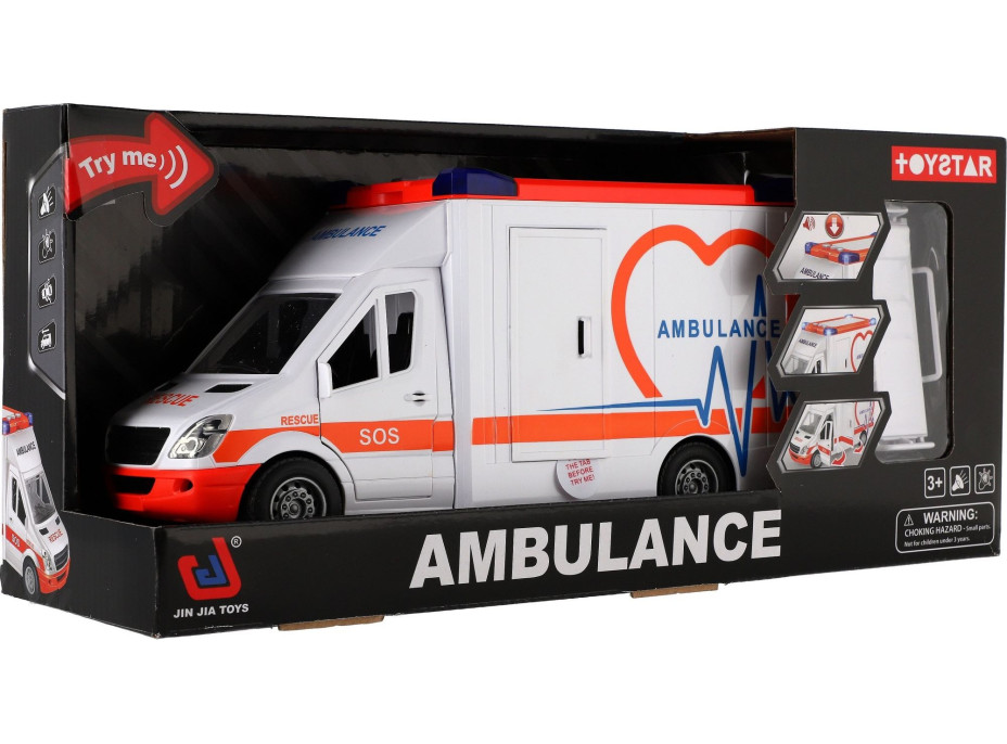 TEDDIES Auto ambulance 28cm na zpětné natažení