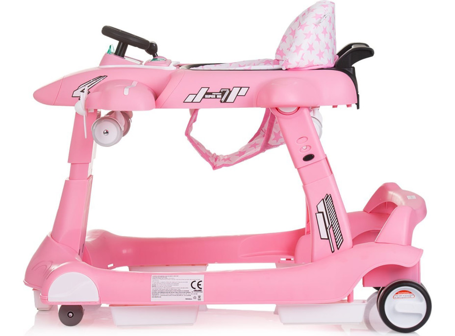 CHIPOLINO Chodítko interaktivní Airplane 3v1 Pink