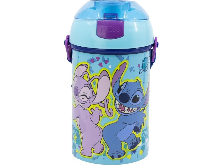 STOR Láhev na pití s popruhem Stitch 450 ml