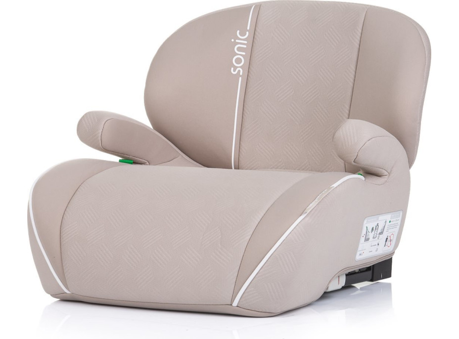 CHIPOLINO Podsedák Sonic i-Size 125-150cm Isofix, Tiramisu