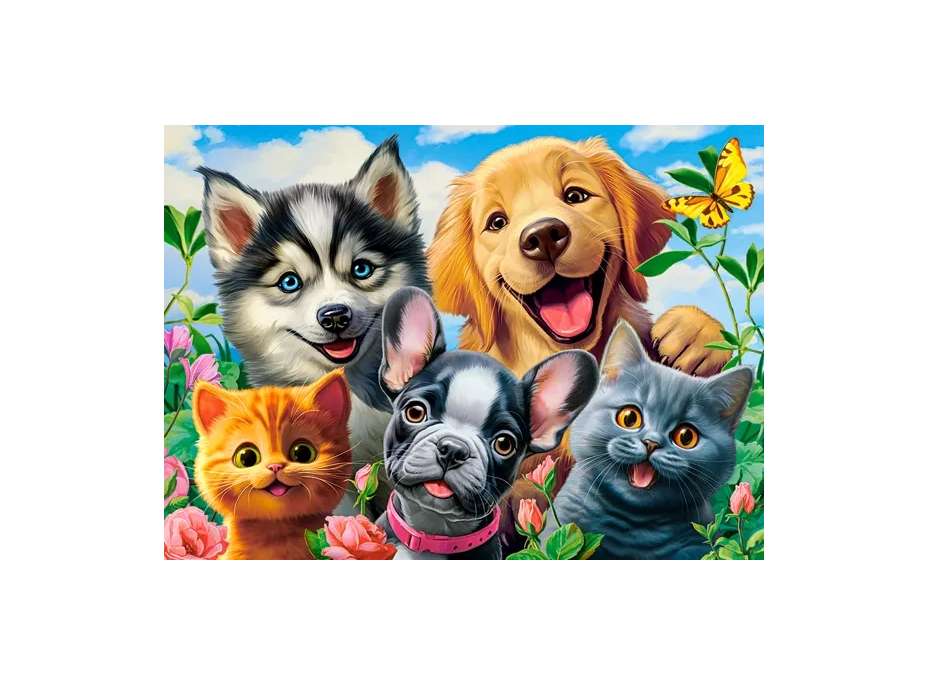 CASTORLAND Puzzle Zvířecí selfie 70 dílků