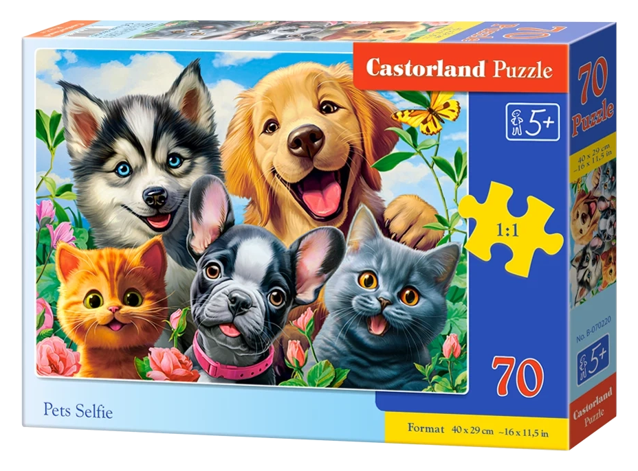 CASTORLAND Puzzle Zvířecí selfie 70 dílků