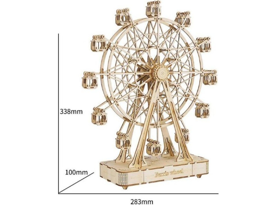 ROBOTIME Rolife 3D dřevěné puzzle Ruské kolo (hrací skříňka) 278 dílků