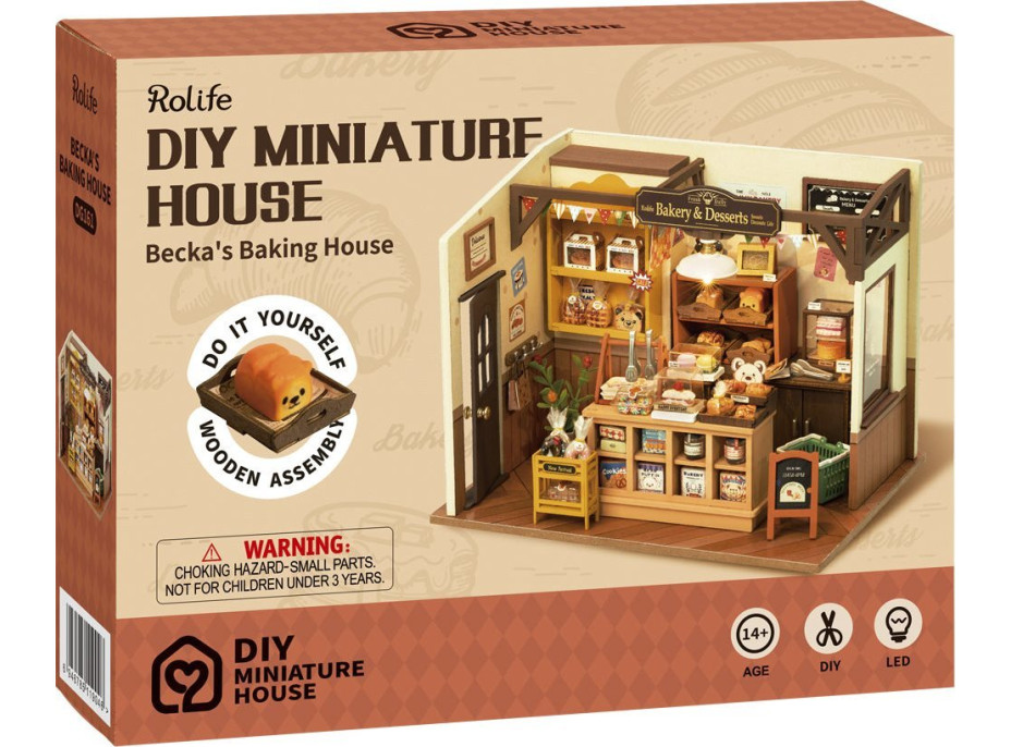 ROBOTIME Rolife DIY House: Bekyino pekařství s LED osvětlením