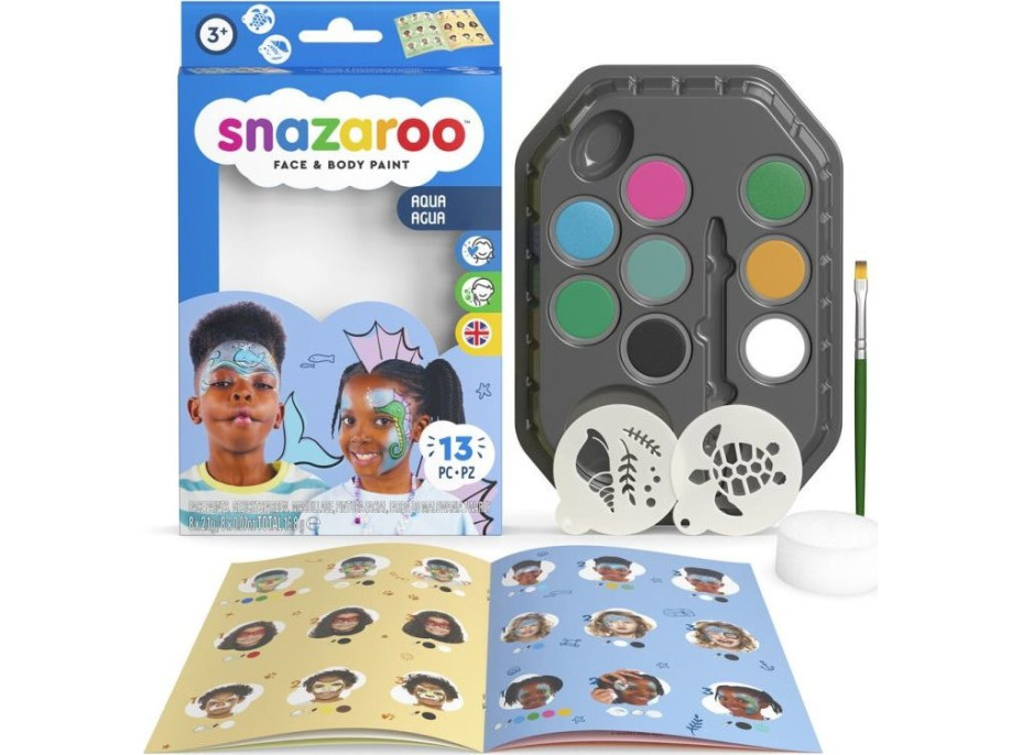 SNAZAROO Sada 8 barev na obličej Vodní svět