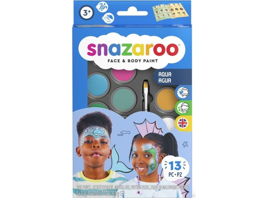 SNAZAROO Sada 8 barev na obličej Vodní svět
