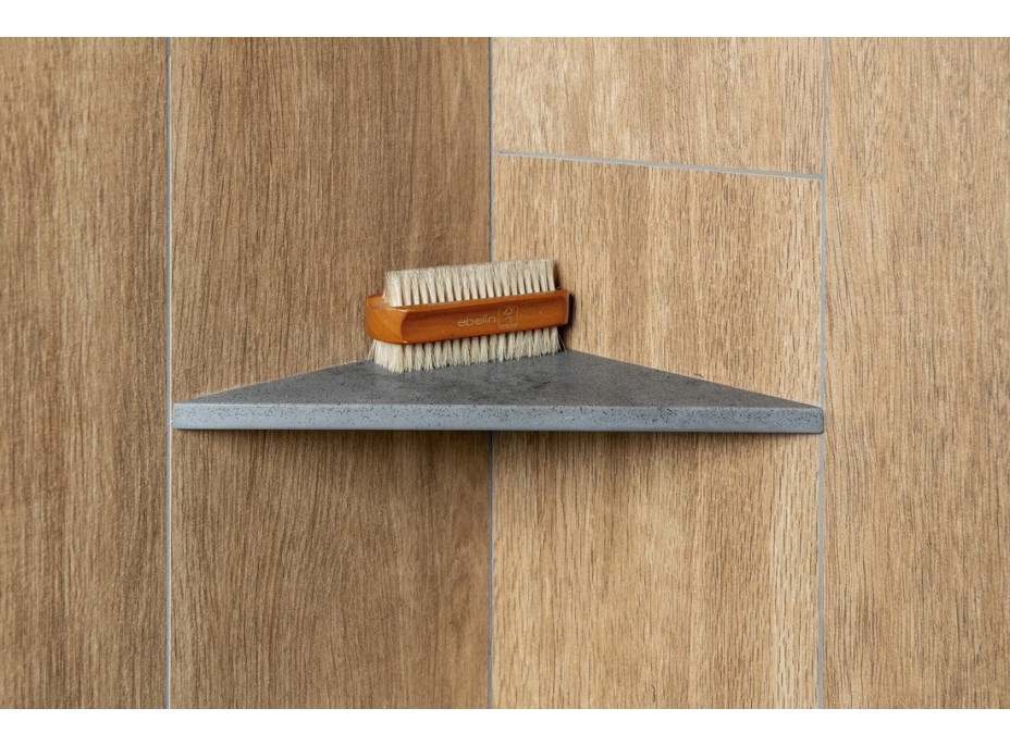 Sapho ABELINE rohová police rockstone 250x250mm, concrete AE250-4033