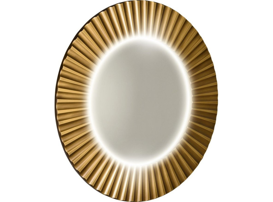 Sapho PRIDE kulaté zrcadlo s LED osvětlením v rámu ø 90cm, bronz PD954