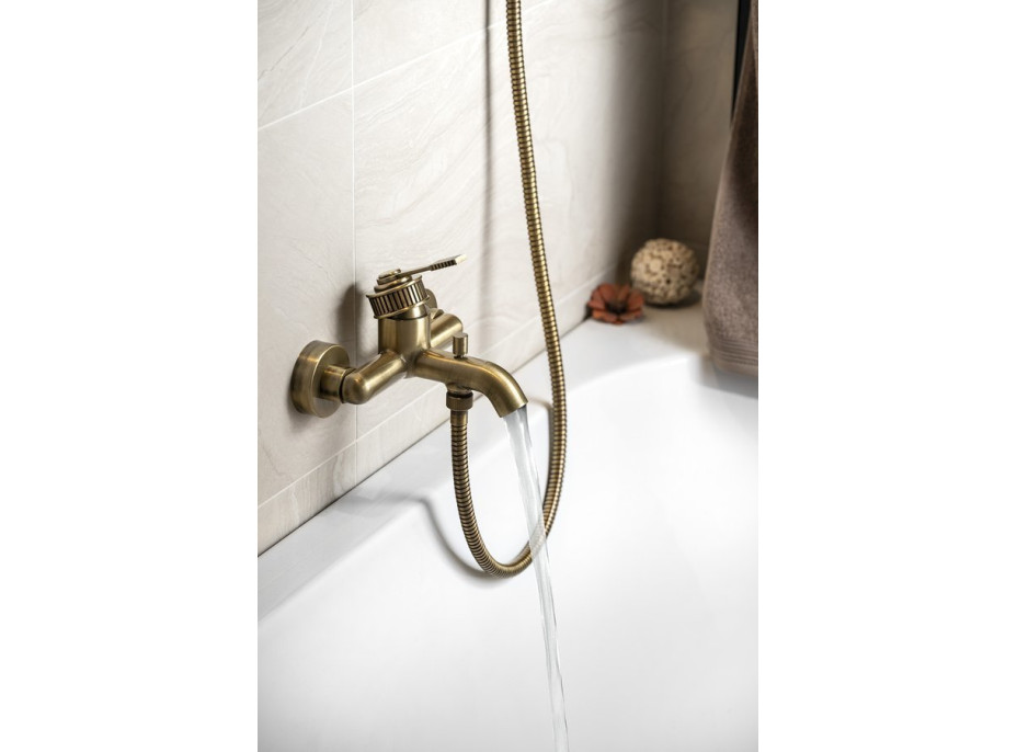 Sapho VERSI nástěnná vanová baterie, bronz RV010/18