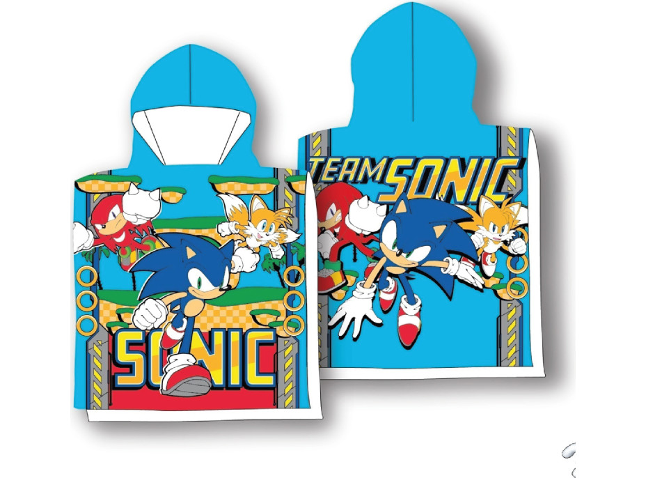 Dětská bavlněná osuška s kapucí SONIC 55x110 cm