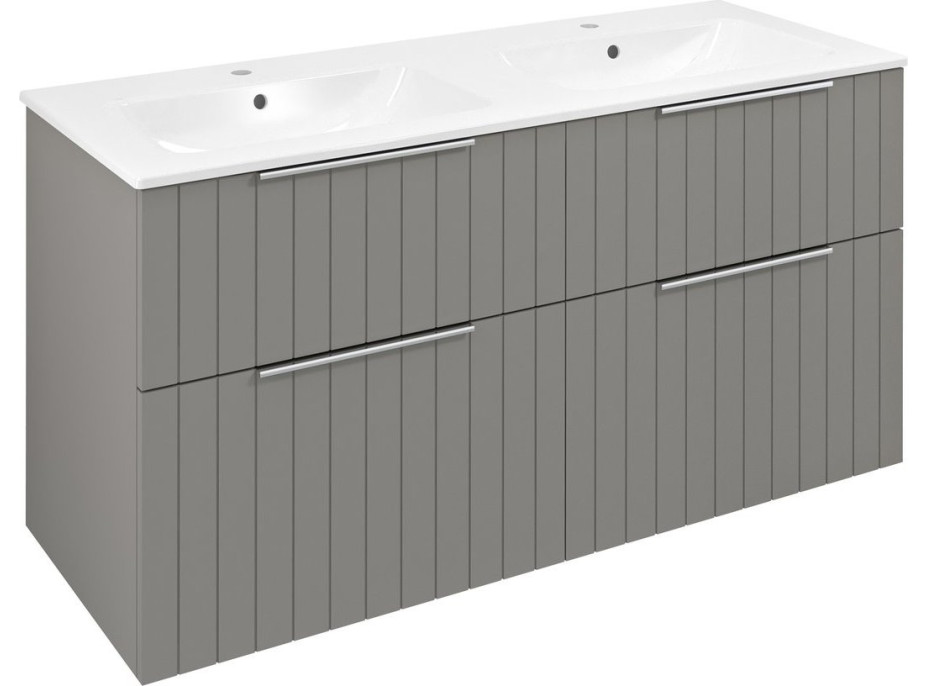 Sapho CIRASA umyvadlová skříňka s dvojumyvadlem 121x66x46cm, agila strip CR121-4343S-21