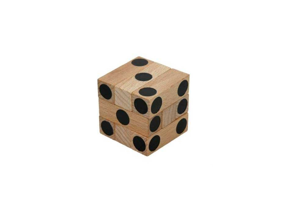 Dřevěný hlavolam kostka Cube