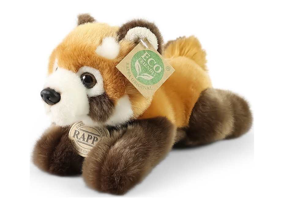 Rappa Plyšová panda červená ležící 20 cm ECO-FRIENDLY